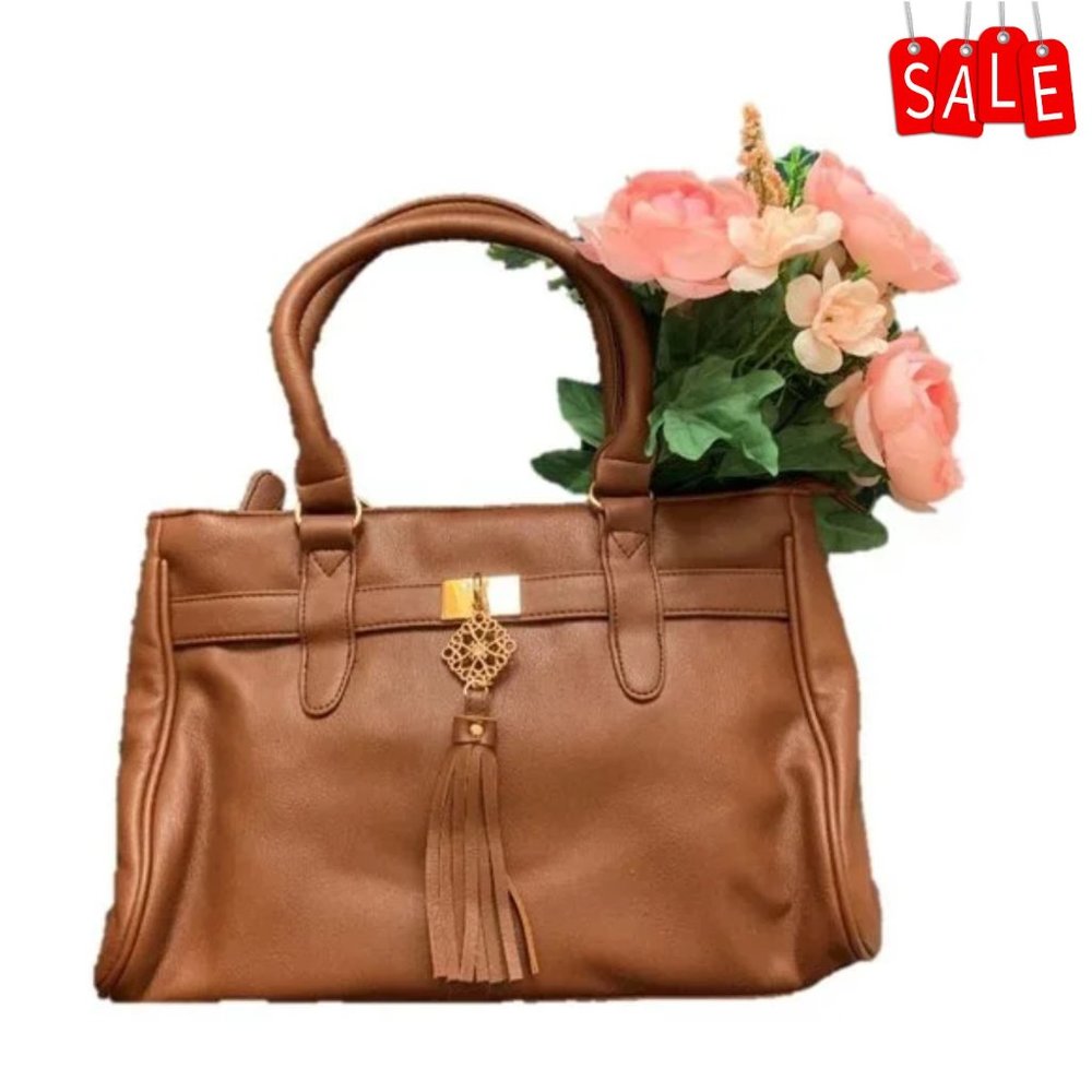 NWOT 13” Avon Signature Series Brown Handbag